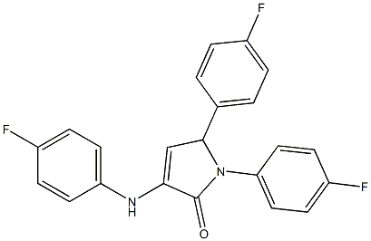 3-(4-fluoroanilino)-1,5-bis(4-fluorophenyl)-1,5-dihydro-2H-pyrrol-2-one Struktur