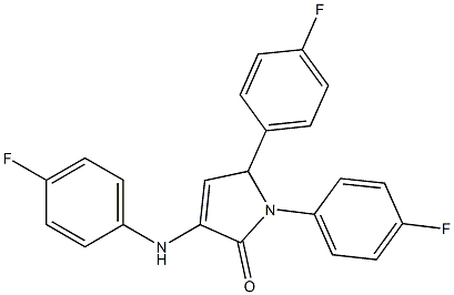 3-(4-fluoroanilino)-1,5-bis(4-fluorophenyl)-1,5-dihydro-2H-pyrrol-2-one 化学構造式