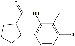 N-(3-chloro-2-methylphenyl)cyclopentanecarboxamide 化学構造式