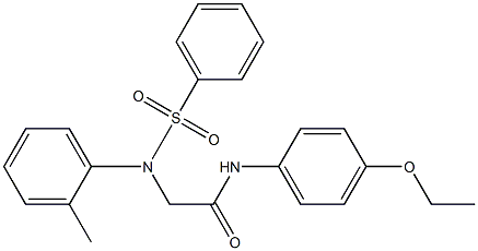 N-(4-ethoxyphenyl)-2-[2-methyl(phenylsulfonyl)anilino]acetamide 化学構造式
