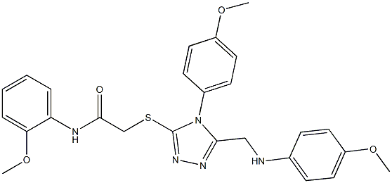 2-{[5-[(4-methoxyanilino)methyl]-4-(4-methoxyphenyl)-4H-1,2,4-triazol-3-yl]sulfanyl}-N-(2-methoxyphenyl)acetamide Structure