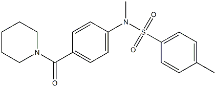 N,4-dimethyl-N-[4-(1-piperidinylcarbonyl)phenyl]benzenesulfonamide Structure