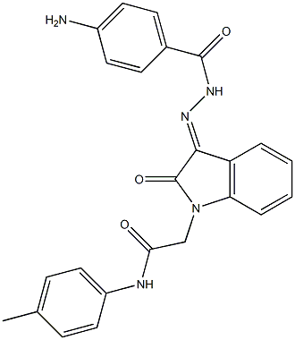  2-{3-[(4-aminobenzoyl)hydrazono]-2-oxo-2,3-dihydro-1H-indol-1-yl}-N-(4-methylphenyl)acetamide