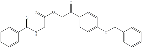2-[4-(benzyloxy)phenyl]-2-oxoethyl (benzoylamino)acetate,,结构式