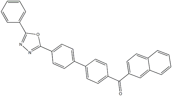 2-naphthyl[4'-(5-phenyl-1,3,4-oxadiazol-2-yl)[1,1'-biphenyl]-4-yl]methanone,,结构式