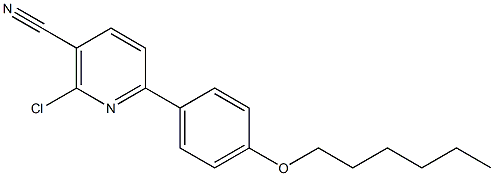 2-chloro-6-[4-(hexyloxy)phenyl]nicotinonitrile,,结构式
