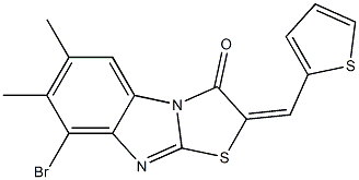 8-bromo-6,7-dimethyl-2-(2-thienylmethylene)[1,3]thiazolo[3,2-a]benzimidazol-3(2H)-one