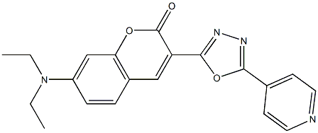  7-(diethylamino)-3-[5-(4-pyridinyl)-1,3,4-oxadiazol-2-yl]-2H-chromen-2-one
