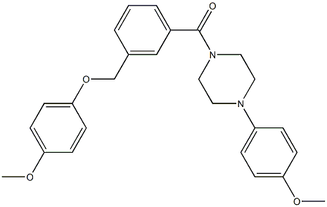 1-{3-[(4-methoxyphenoxy)methyl]benzoyl}-4-(4-methoxyphenyl)piperazine Structure