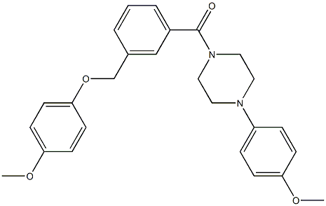 1-{3-[(4-methoxyphenoxy)methyl]benzoyl}-4-(4-methoxyphenyl)piperazine|