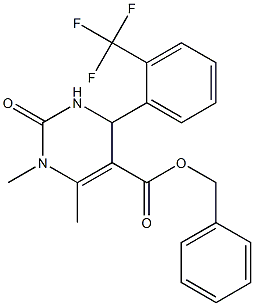  benzyl 1,6-dimethyl-2-oxo-4-[2-(trifluoromethyl)phenyl]-1,2,3,4-tetrahydro-5-pyrimidinecarboxylate