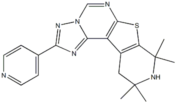 8,8,10,10-tetramethyl-2-(4-pyridinyl)-8,9,10,11-tetrahydropyrido[4',3':4,5]thieno[3,2-e][1,2,4]triazolo[1,5-c]pyrimidine