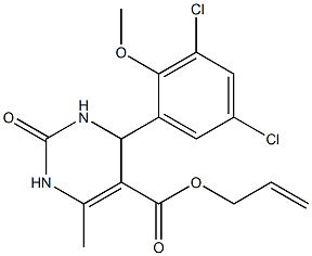 allyl 4-(3,5-dichloro-2-methoxyphenyl)-6-methyl-2-oxo-1,2,3,4-tetrahydro-5-pyrimidinecarboxylate Structure