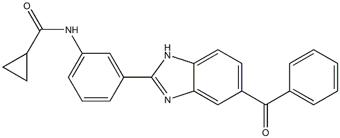 N-[3-(5-benzoyl-1H-benzimidazol-2-yl)phenyl]cyclopropanecarboxamide Struktur