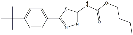 butyl 5-(4-tert-butylphenyl)-1,3,4-thiadiazol-2-ylcarbamate Struktur