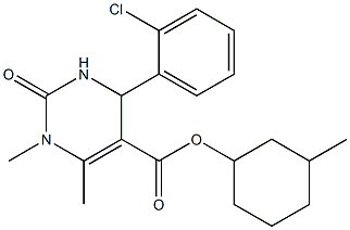 3-methylcyclohexyl 4-(2-chlorophenyl)-1,6-dimethyl-2-oxo-1,2,3,4-tetrahydropyrimidine-5-carboxylate