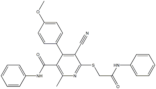 6-[(2-anilino-2-oxoethyl)sulfanyl]-5-cyano-4-(4-methoxyphenyl)-2-methyl-N-phenylnicotinamide