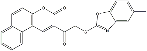  2-{[(5-methyl-1,3-benzoxazol-2-yl)sulfanyl]acetyl}-3H-benzo[f]chromen-3-one