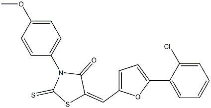 5-{[5-(2-chlorophenyl)-2-furyl]methylene}-3-(4-methoxyphenyl)-2-thioxo-1,3-thiazolidin-4-one