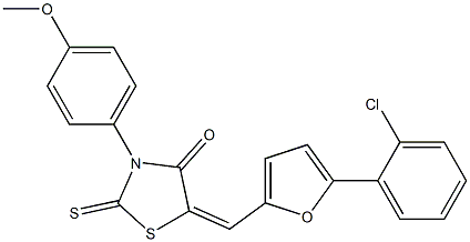  5-{[5-(2-chlorophenyl)-2-furyl]methylene}-3-(4-methoxyphenyl)-2-thioxo-1,3-thiazolidin-4-one