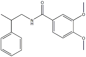 3,4-dimethoxy-N-(2-phenylpropyl)benzamide,,结构式