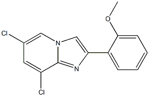 6,8-dichloro-2-(2-methoxyphenyl)imidazo[1,2-a]pyridine 化学構造式