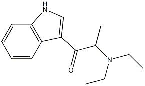 2-(diethylamino)-1-(1H-indol-3-yl)-1-propanone 结构式