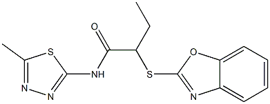 2-(1,3-benzoxazol-2-ylsulfanyl)-N-(5-methyl-1,3,4-thiadiazol-2-yl)butanamide Structure