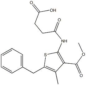 4-{[5-benzyl-3-(methoxycarbonyl)-4-methyl-2-thienyl]amino}-4-oxobutanoic acid|