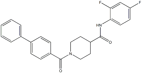 1-([1,1'-biphenyl]-4-ylcarbonyl)-N-(2,4-difluorophenyl)-4-piperidinecarboxamide