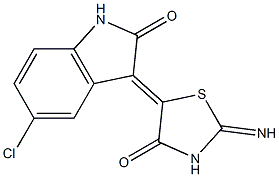 5-chloro-3-(2-imino-4-oxo-1,3-thiazolidin-5-ylidene)-1,3-dihydro-2H-indol-2-one