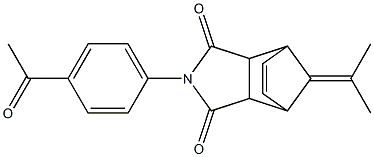 4-(4-acetylphenyl)-10-(1-methylethylidene)-4-azatricyclo[5.2.1.0~2,6~]dec-8-ene-3,5-dione,,结构式