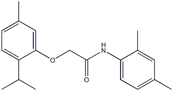 N-(2,4-dimethylphenyl)-2-(2-isopropyl-5-methylphenoxy)acetamide Struktur