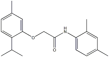 N-(2,4-dimethylphenyl)-2-(2-isopropyl-5-methylphenoxy)acetamide 结构式