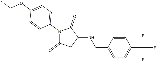 1-(4-ethoxyphenyl)-3-{[4-(trifluoromethyl)benzyl]amino}-2,5-pyrrolidinedione 化学構造式