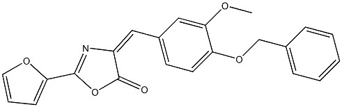 4-[4-(benzyloxy)-3-methoxybenzylidene]-2-(2-furyl)-1,3-oxazol-5(4H)-one Structure