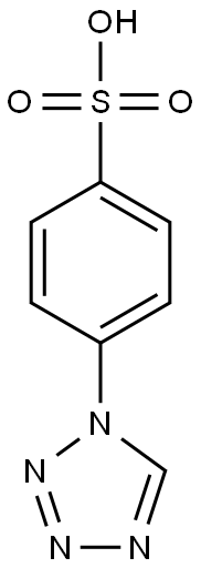 4-(1H-tetraazol-1-yl)benzenesulfonic acid,,结构式