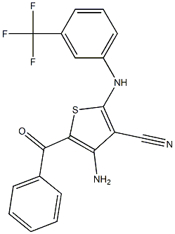 4-amino-5-benzoyl-2-[3-(trifluoromethyl)anilino]-3-thiophenecarbonitrile|