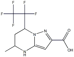 5-methyl-7-(1,1,2,2,2-pentafluoroethyl)-4,5,6,7-tetrahydropyrazolo[1,5-a]pyrimidine-2-carboxylic acid Struktur