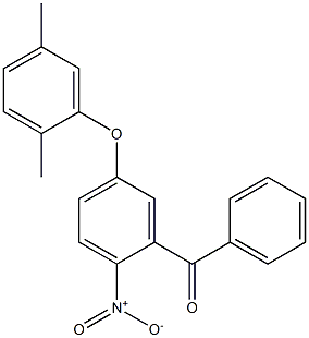 {5-(2,5-dimethylphenoxy)-2-nitrophenyl}(phenyl)methanone,,结构式
