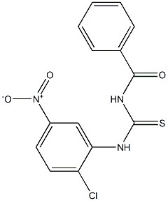 N-benzoyl-N'-{2-chloro-5-nitrophenyl}thiourea,,结构式