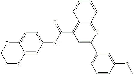 N-(2,3-dihydro-1,4-benzodioxin-6-yl)-2-(3-methoxyphenyl)-4-quinolinecarboxamide Structure