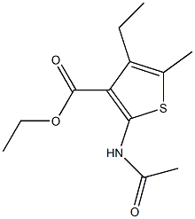 ethyl 2-(acetylamino)-4-ethyl-5-methyl-3-thiophenecarboxylate Structure