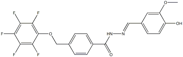 N'-(4-hydroxy-3-methoxybenzylidene)-4-[(2,3,4,5,6-pentafluorophenoxy)methyl]benzohydrazide