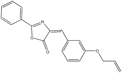 4-[3-(allyloxy)benzylidene]-2-phenyl-1,3-oxazol-5(4H)-one 化学構造式