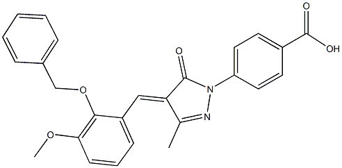 4-{4-[2-(benzyloxy)-3-methoxybenzylidene]-3-methyl-5-oxo-4,5-dihydro-1H-pyrazol-1-yl}benzoic acid