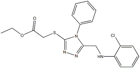 ethyl ({5-[(2-chloroanilino)methyl]-4-phenyl-4H-1,2,4-triazol-3-yl}sulfanyl)acetate