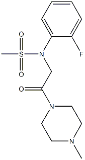 N-(2-fluorophenyl)-N-[2-(4-methyl-1-piperazinyl)-2-oxoethyl]methanesulfonamide Structure