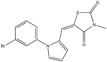 5-{[1-(3-bromophenyl)-1H-pyrrol-2-yl]methylene}-3-methyl-1,3-thiazolidine-2,4-dione|