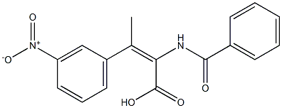 2-(benzoylamino)-3-{3-nitrophenyl}-2-butenoic acid Structure